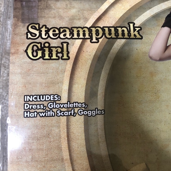 Spirit Steampunk Girl Costume - Black and Brown - Picture 3 of 6